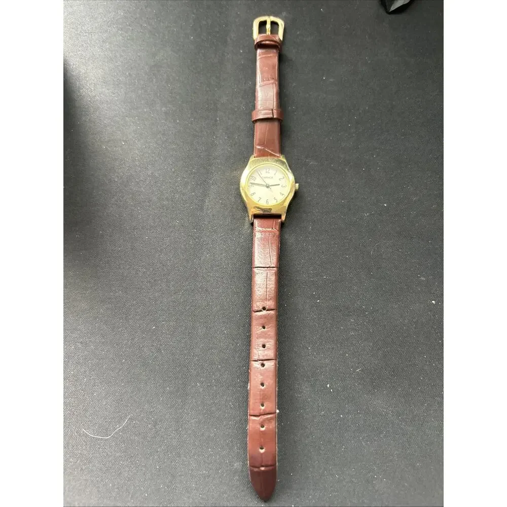 Carriage Gold Tone White Dial Women’s Quartz Watch